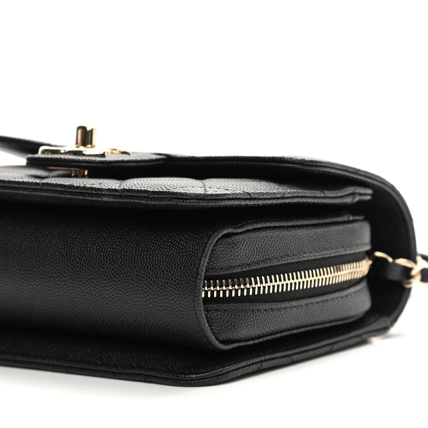 Caviar Quilted Like A Wallet Flap Black