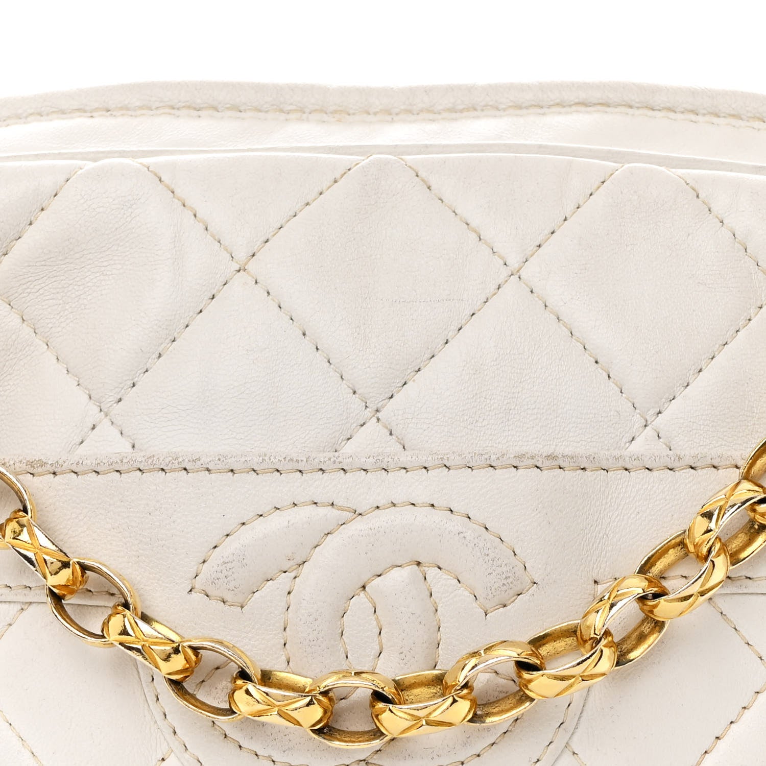 Chanel Lambskin Quilted Tassel Camera Case White 9 of 14
