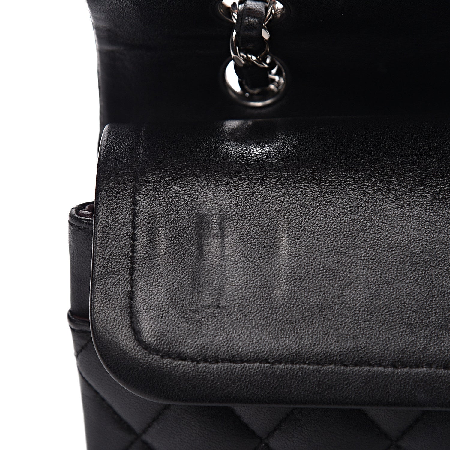 Chanel Lambskin Quilted Medium Double Flap Black 11 of 18