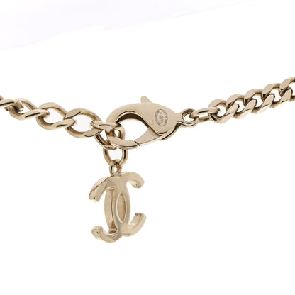 Chanel Crystal Chain CC Link Choker Gold Silver 6 of 7
