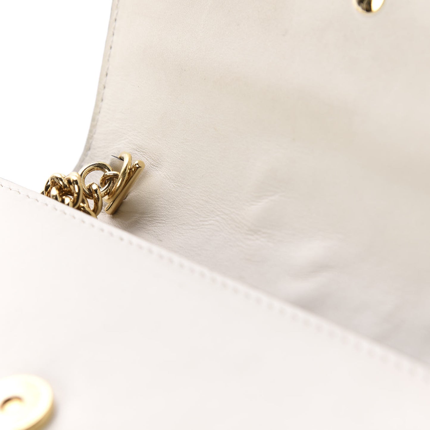 Calfskin Super Mini Sylvie Chain Shoulder Bag White