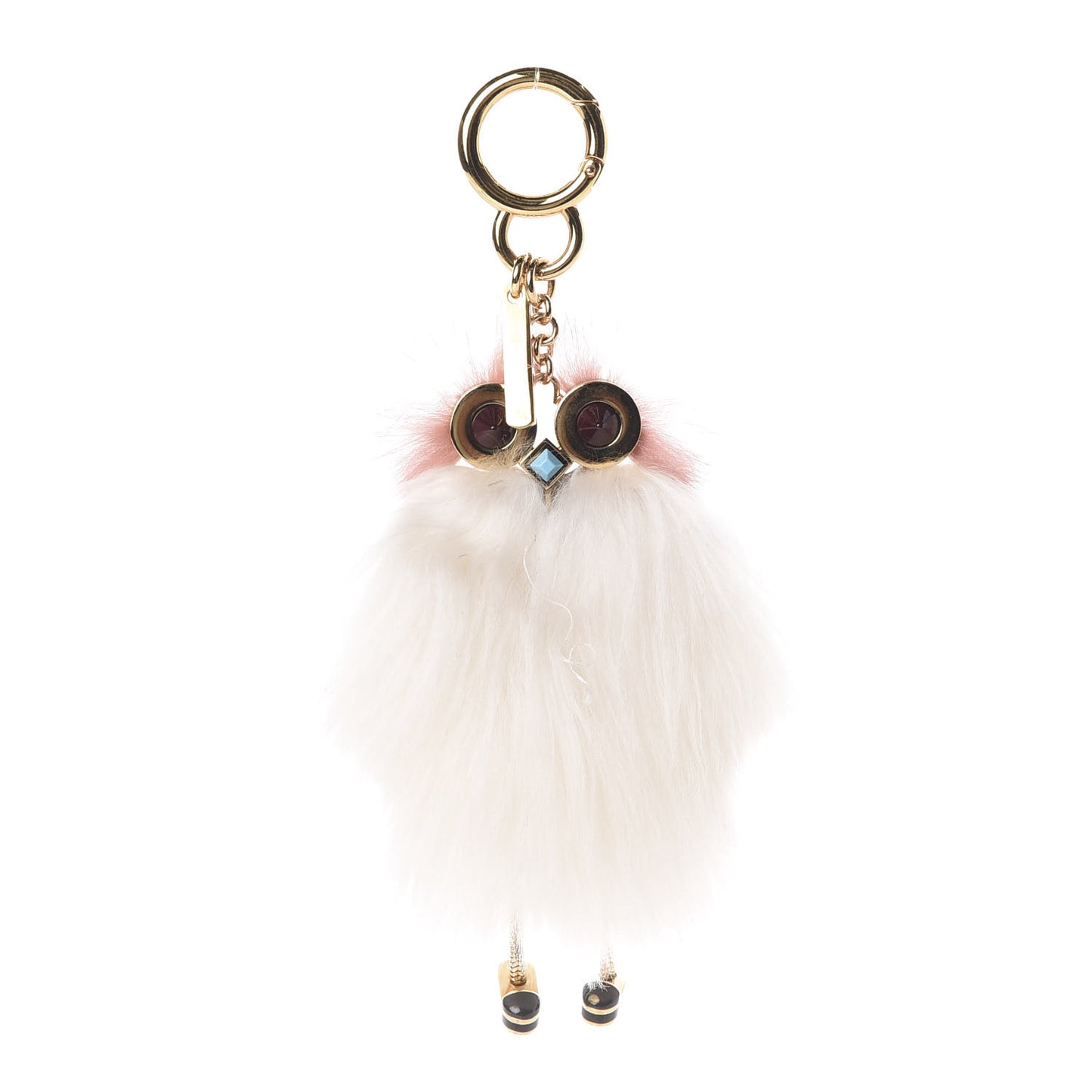 Mink Alpaca Fur Hypnoteyes Teen Witch Bag Charm White