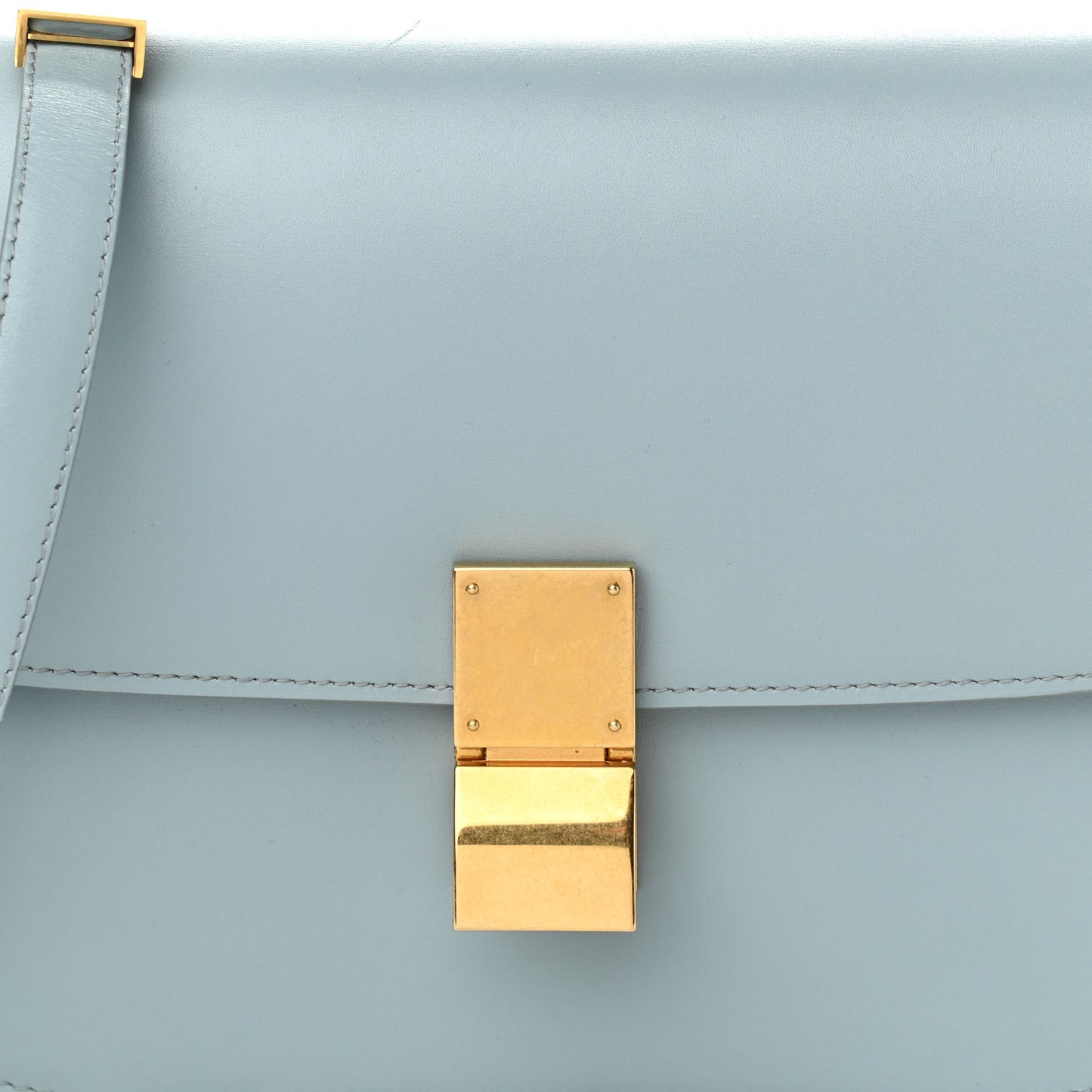 Box Calfskin Medium Classic Box Flap Bag Slate