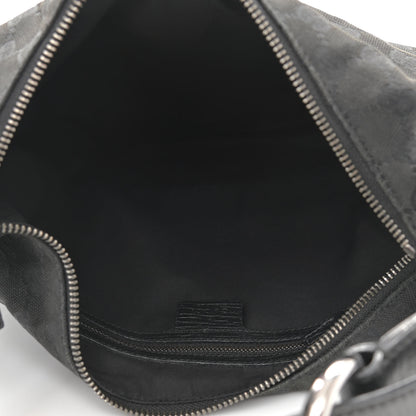 Gucci Monogram Medium Horsebit Chain Hobo Black 4 of 10