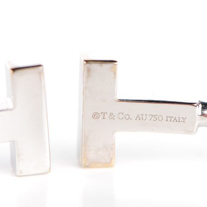 Tiffany 18K White Gold Diamond T Wire Bracelet 4 of 5