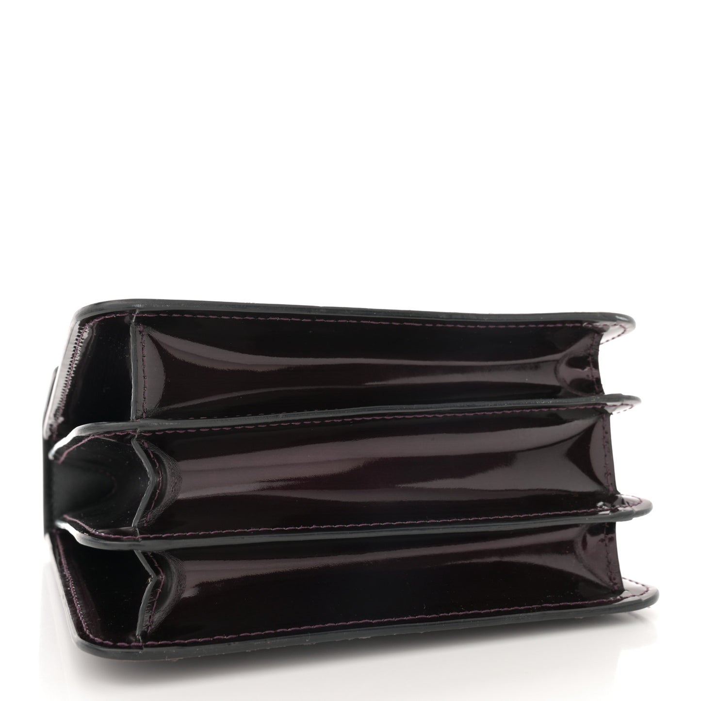 Metallic Calfskin Serpenti Forever Top Handle Dark Purple