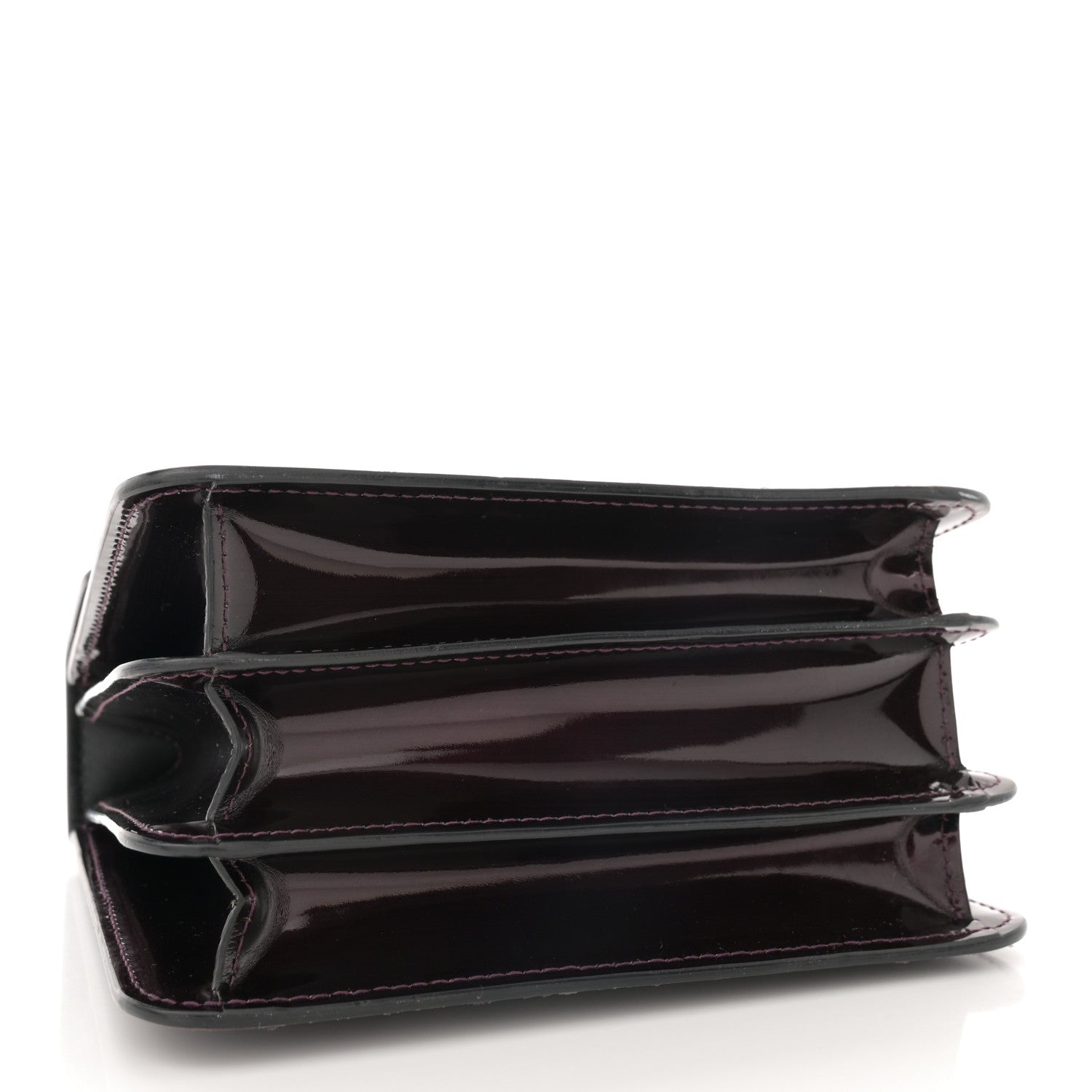 Bulgari Metallic Calfskin Serpenti Forever Top Handle Dark Purple 3 of 10