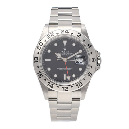 Rolex Stainless Steel 40mm Oyster Perpetual Date Explorer II Watch Black 16570 1 of 5