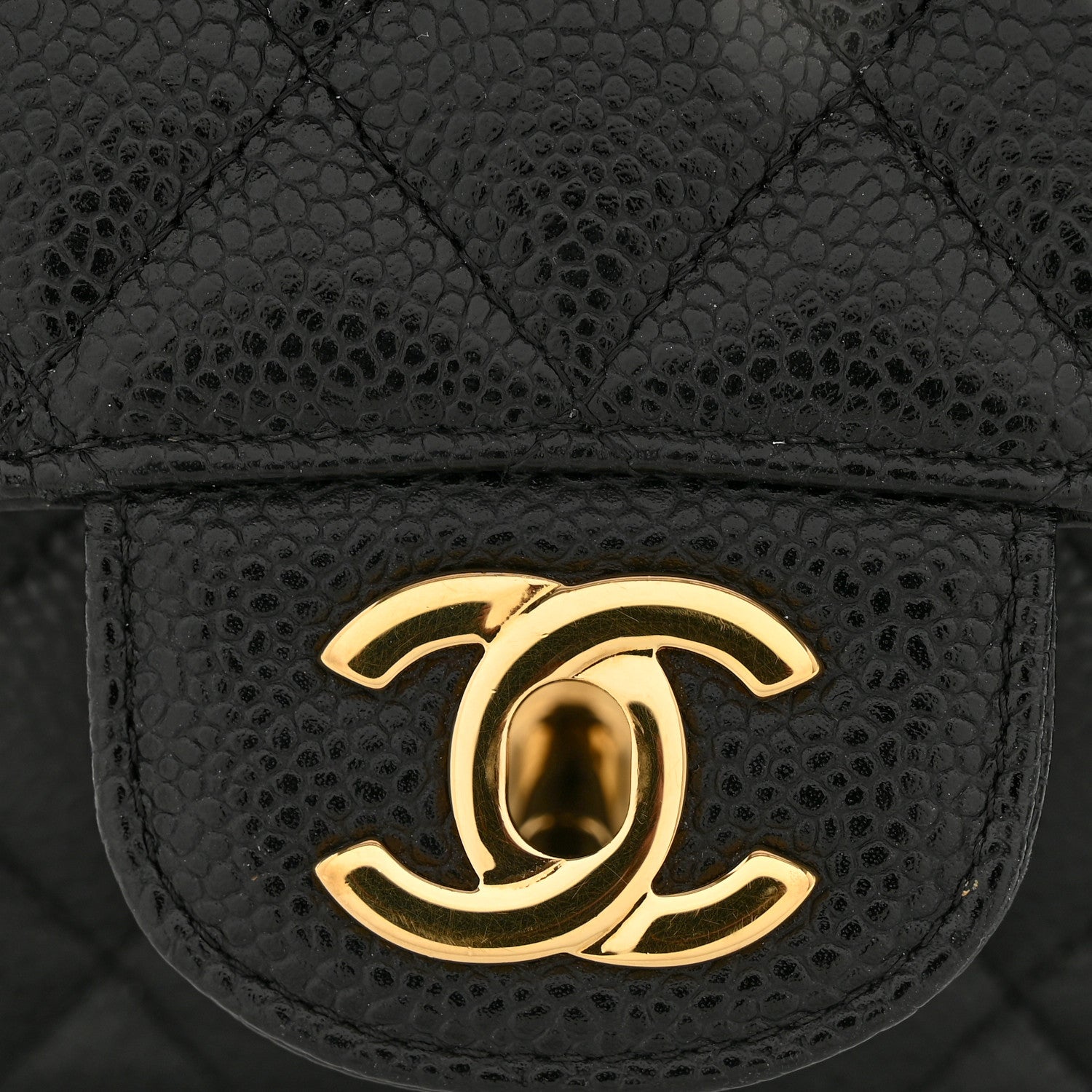 Chanel Caviar Quilted Medium Double Flap Black 13 of 14