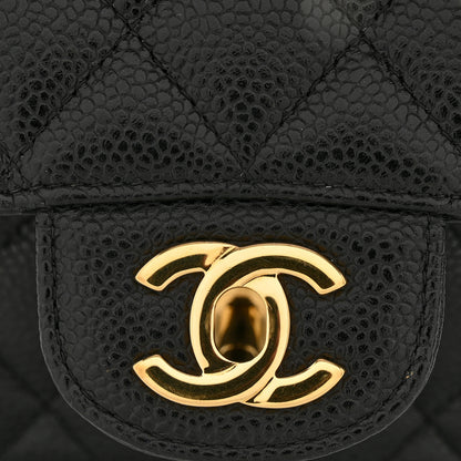 Chanel Caviar Quilted Medium Double Flap Black 13 of 14