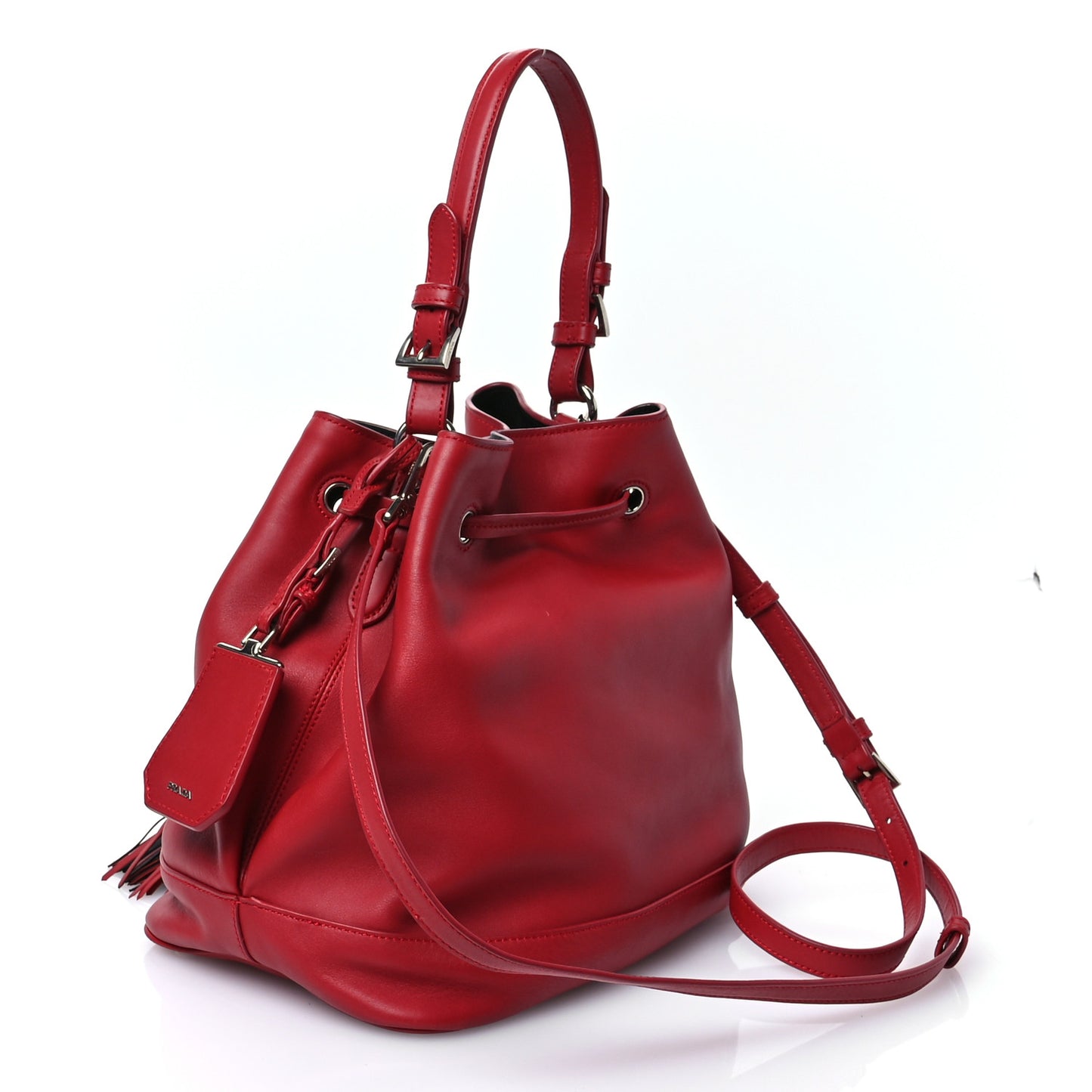 Soft Calf Bucket Bag Rosso
