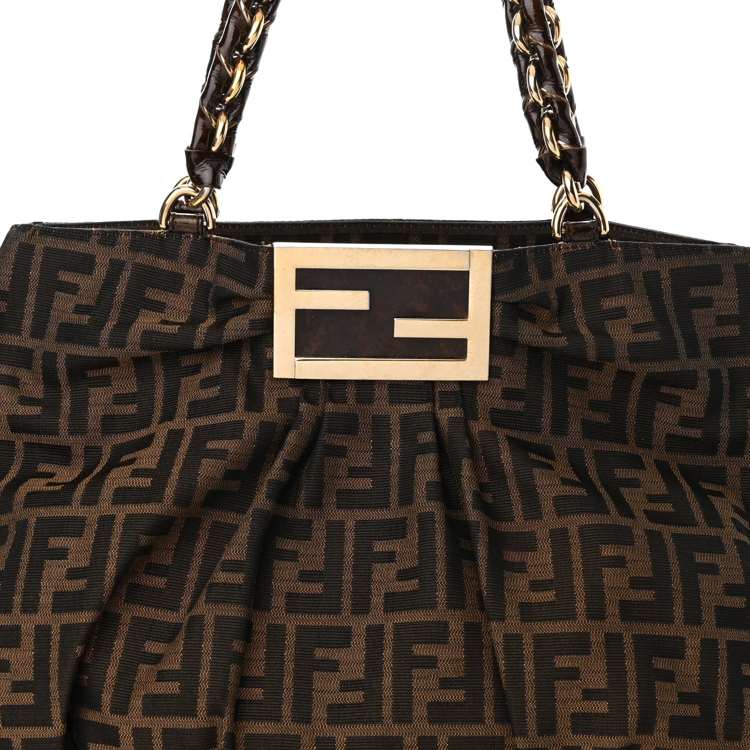 Fendi Zucca Mia Tote Tobacco 10 of 13