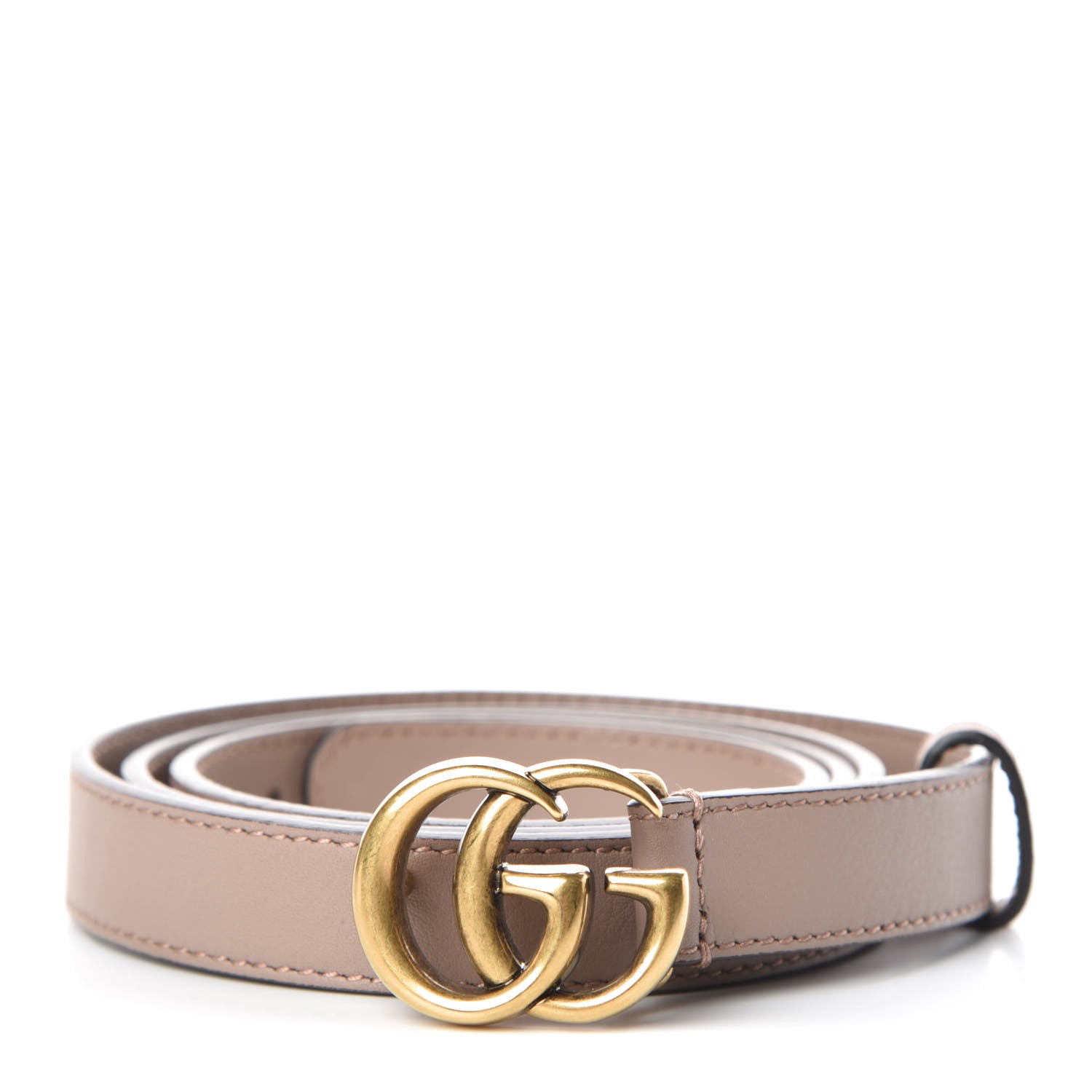 Gucci Calfskin Double G 20mm Belt 95 38 Porcelain Rose 1 of 6