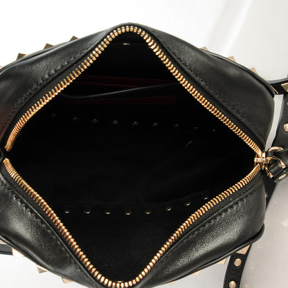Valentino Garavani Calfskin Rockstud Camera Crossbody Bag Black 5 of 7