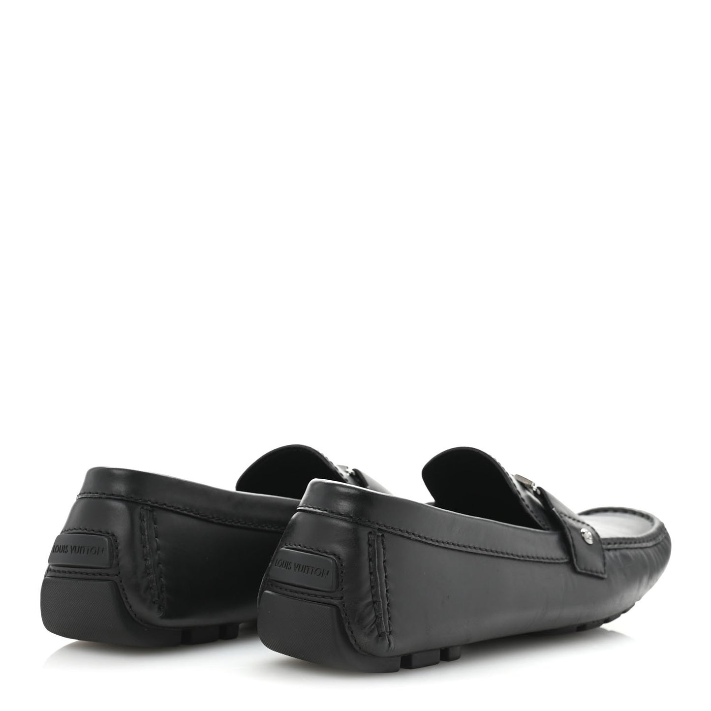 Calfskin Mens Monte Carlo Shoe Moccasin Loafers 11 Black