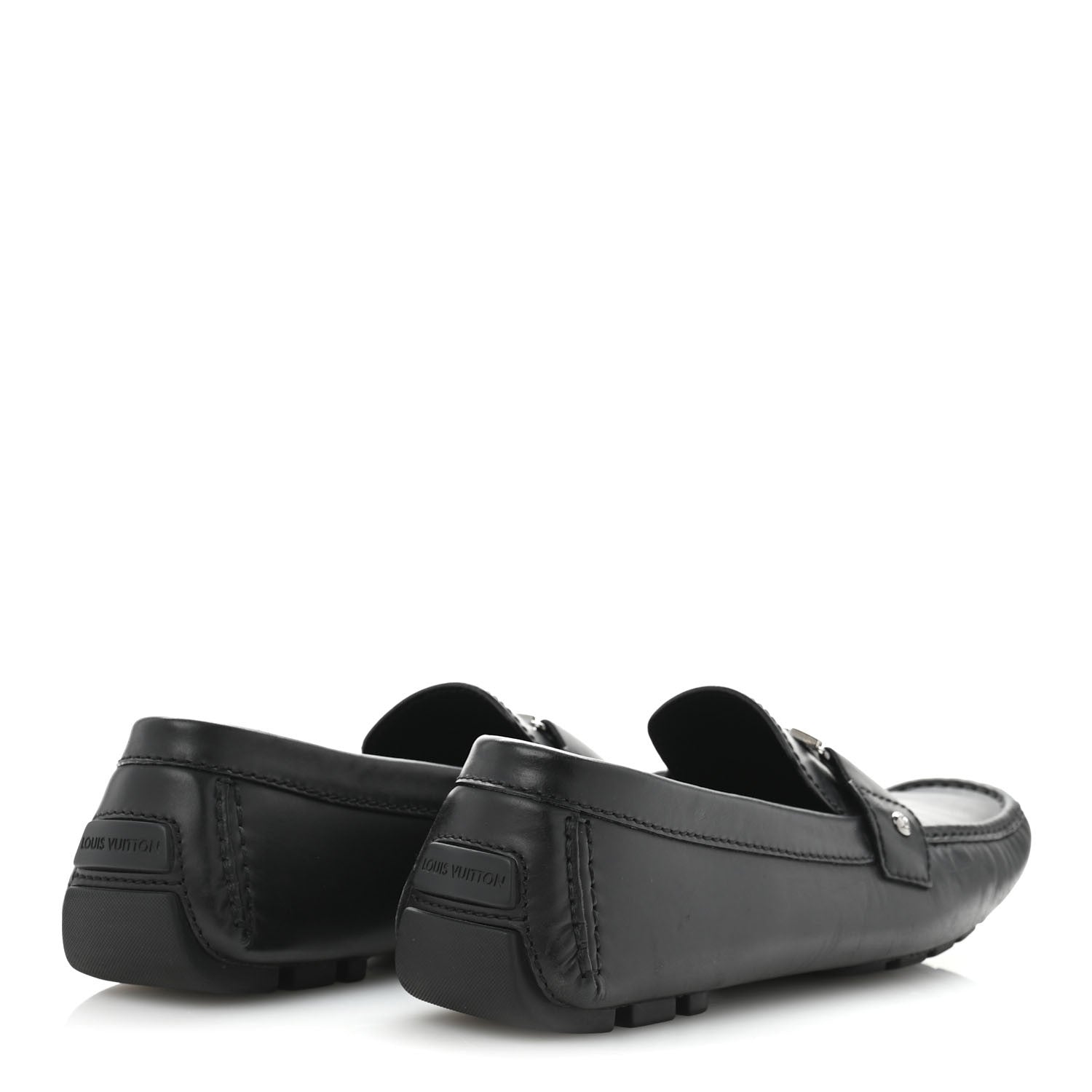 Louis Vuitton Calfskin Mens Monte Carlo Shoe Moccasin Loafers 11 Black 5 of 10