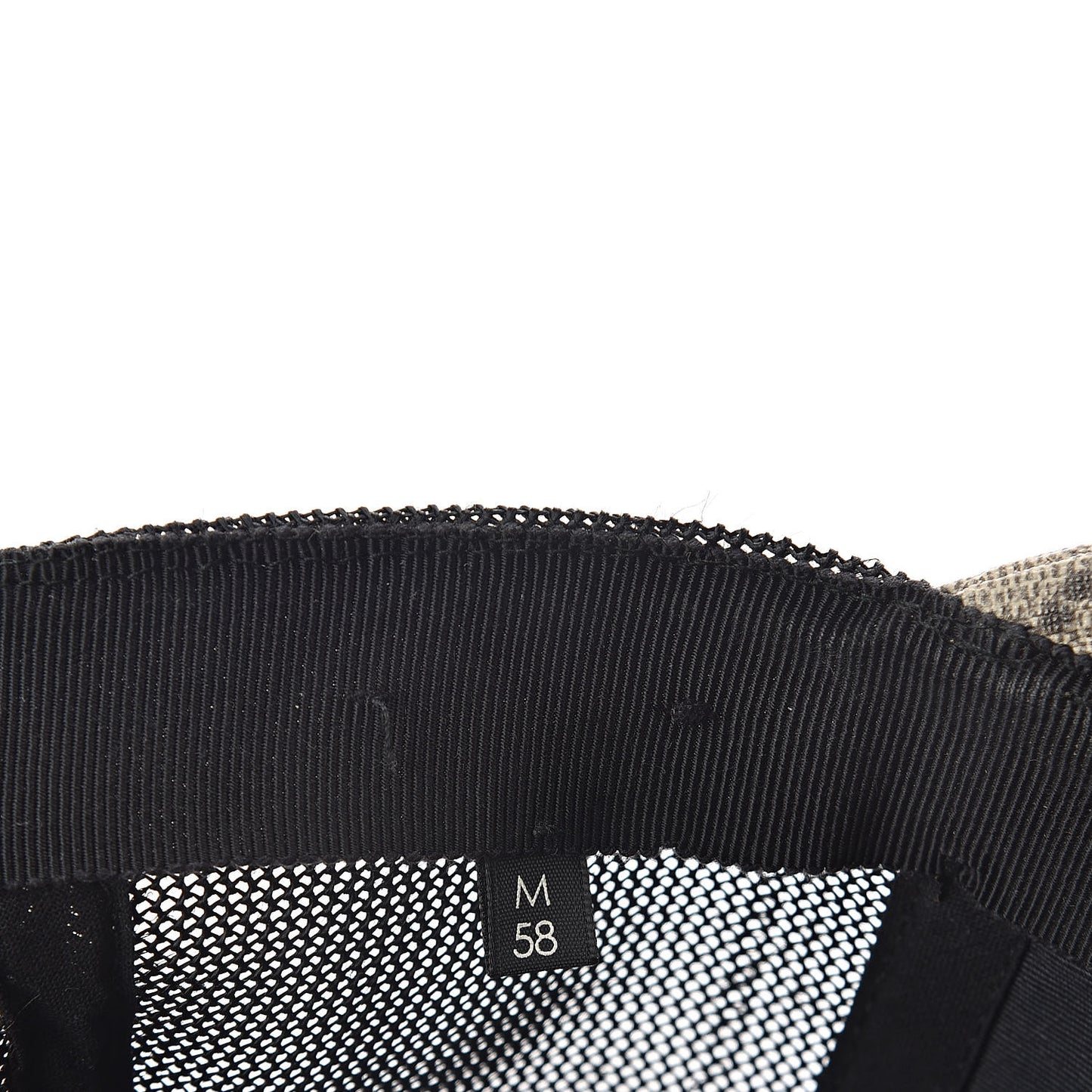 Soft GG Supreme Monogram Mesh Textured Dollar Calfskin Neo Vintage Rap Baseball Hat M Dark Brown Black