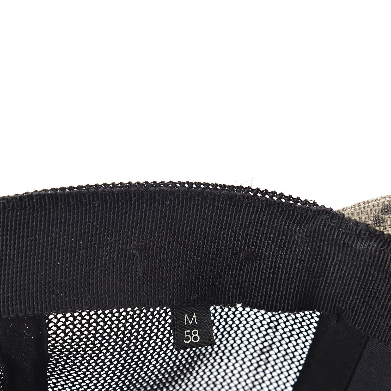 Gucci Soft GG Supreme Monogram Mesh Textured Dollar Calfskin Neo Vintage Rap Baseball Hat M Dark Brown Black 7 of 9