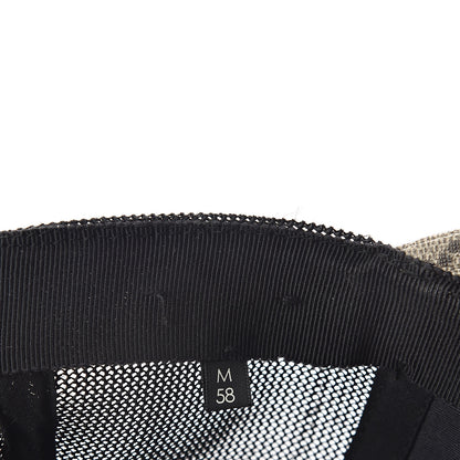 Gucci Soft GG Supreme Monogram Mesh Textured Dollar Calfskin Neo Vintage Rap Baseball Hat M Dark Brown Black 7 of 9
