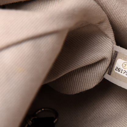 Chanel Striped Canvas Medium Deauville Tote Black 7 of 12