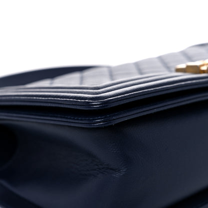 Chanel Caviar Quilted Medium Boy Flap Dark Blue 7 of 12