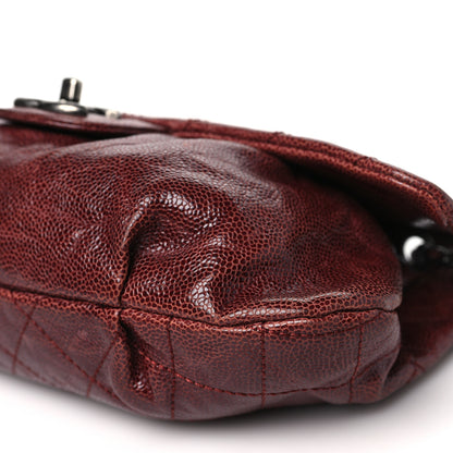 Chanel Caviar Quilted Medium Elastic Flap Bordeaux 10 of 11