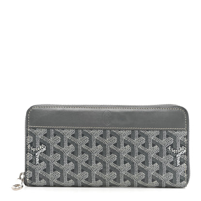 Goyard Goyardine Matignon Zip Around GM Wallet Grey 1 of 20