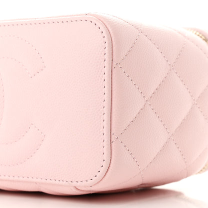 Chanel Caviar Quilted Small Vanity Case With Chain Light Pink 10 of 10