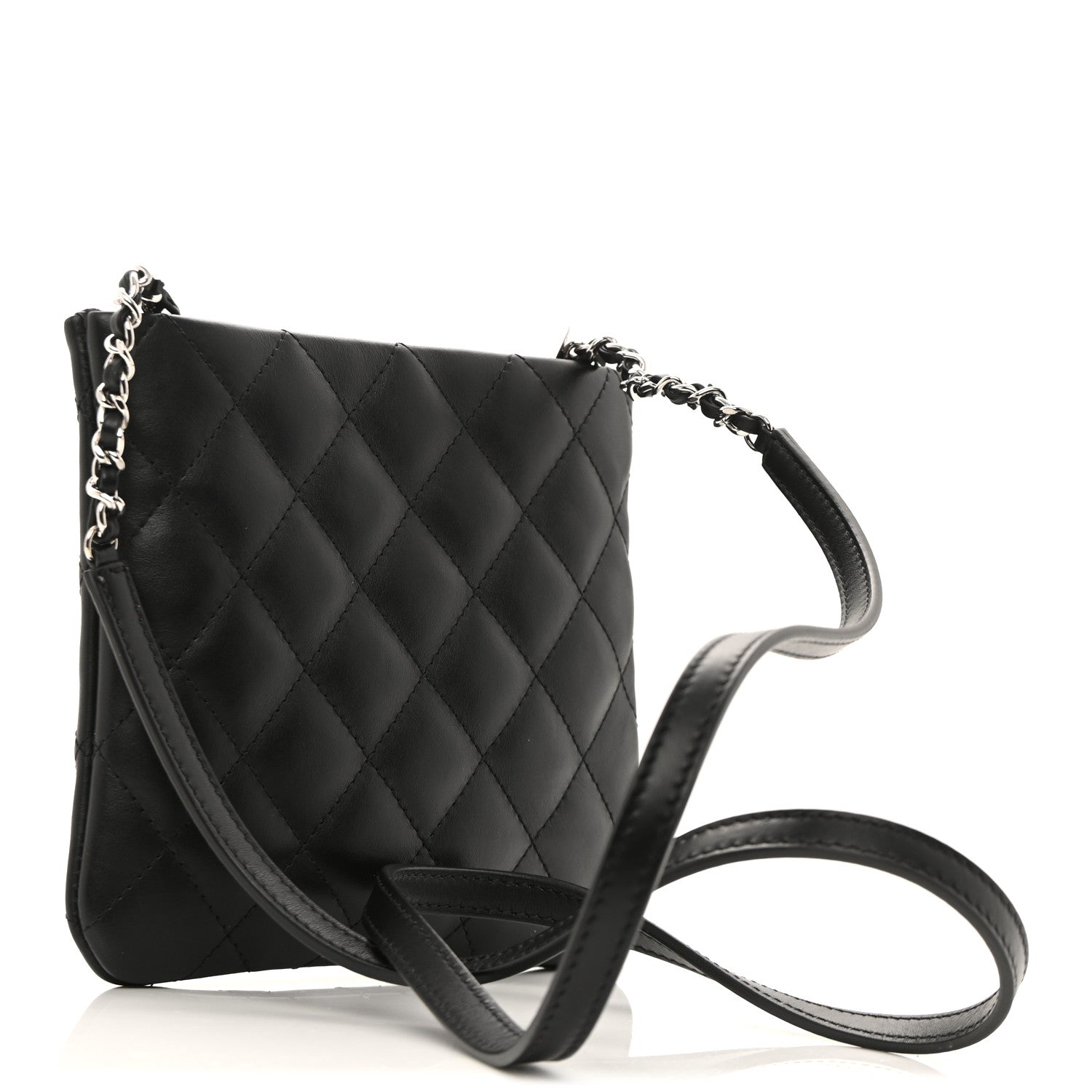 Chanel Lambskin Quilted Uniform Crossbody Bag Black 3 of 11