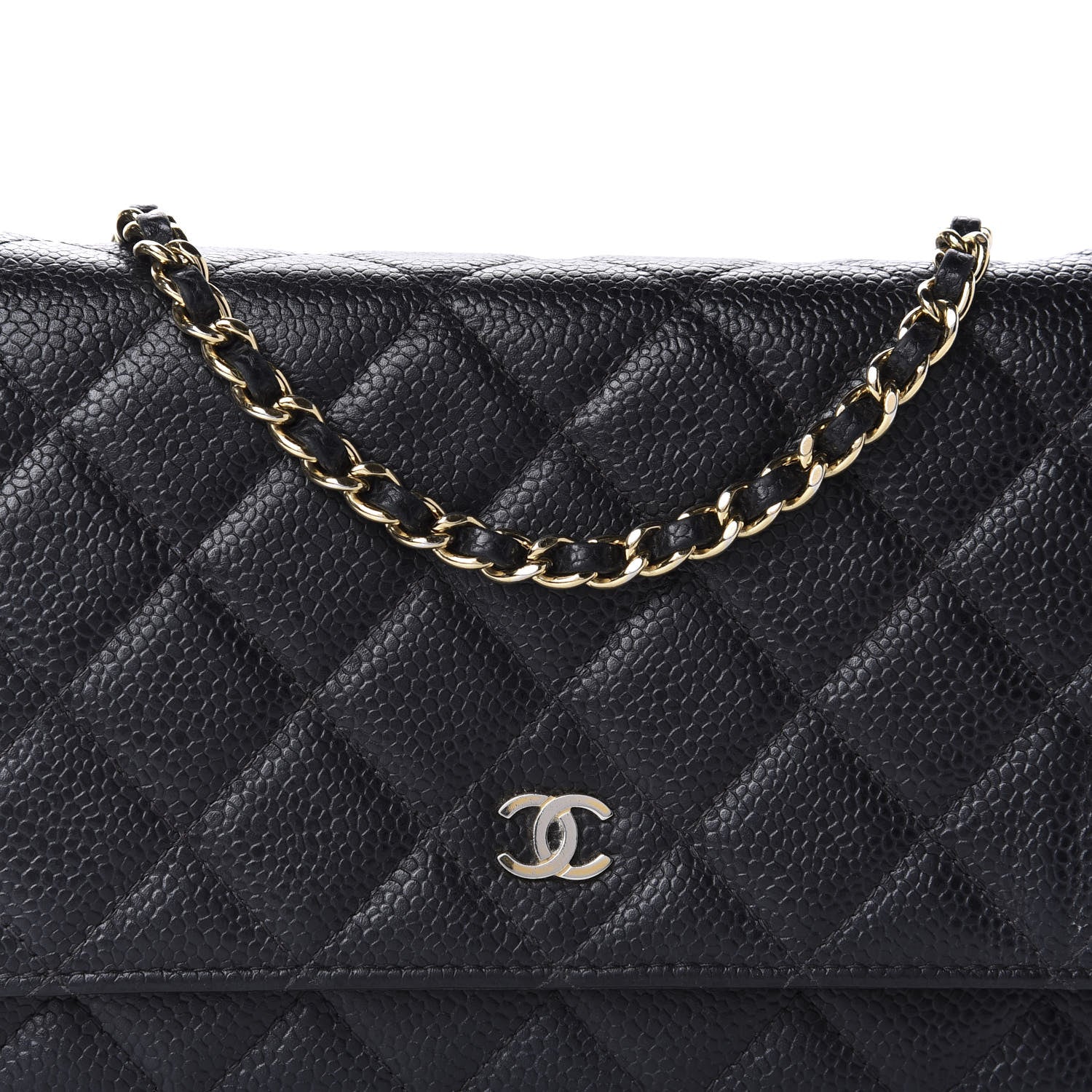 Chanel Caviar Quilted Wallet On Chain WOC Black 12 of 13