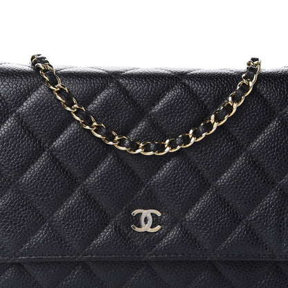 Chanel Caviar Quilted Wallet On Chain WOC Black 12 of 13