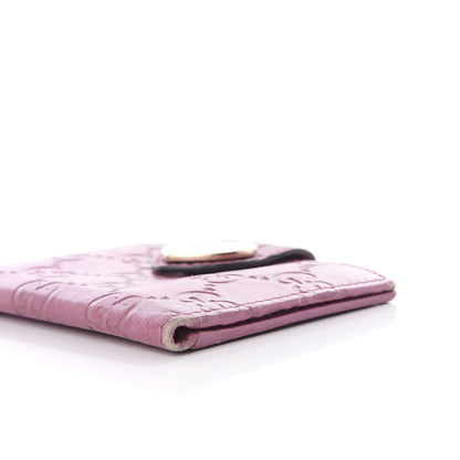 Gucci Metallic Soft Guccissima Heart Travel Wallet Fresia Rose 7 of 8