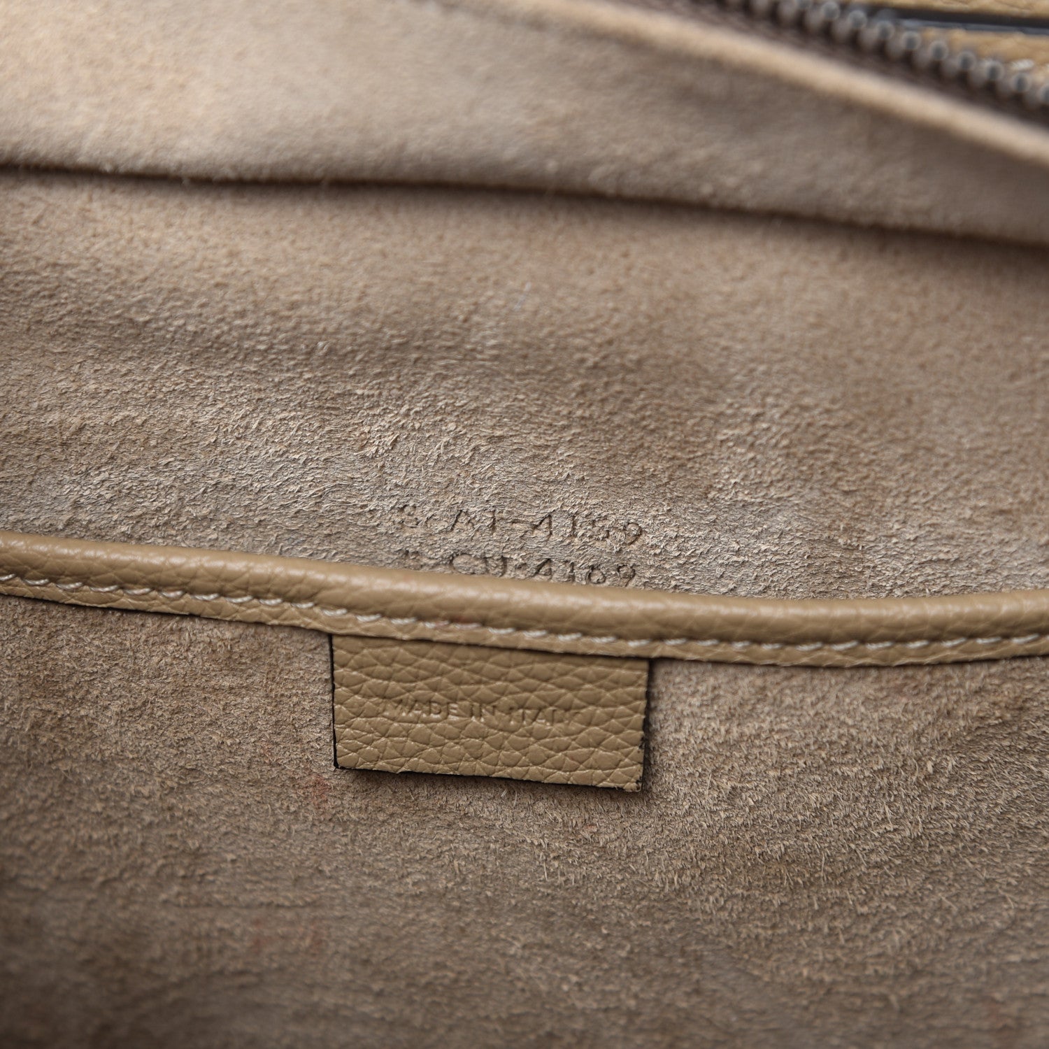 Celine Drummed Calfskin Nano Luggage Dune 10 of 10
