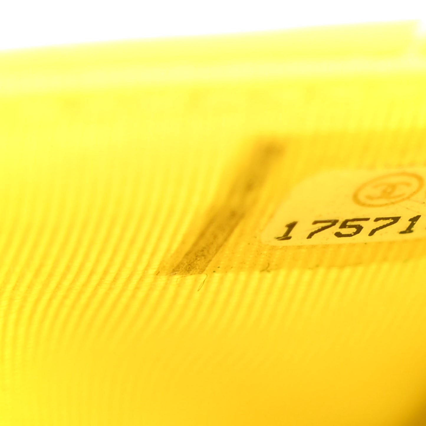 Patent Quilted Wallet On Chain WOC Yellow