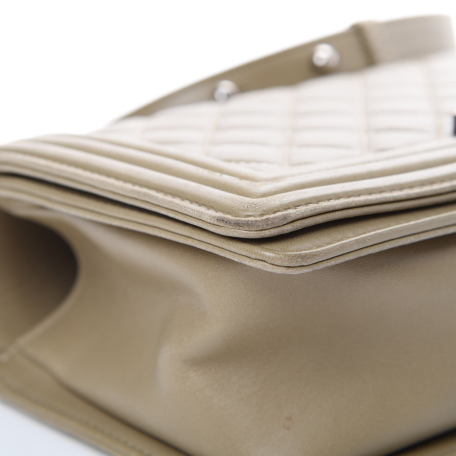 Chanel Lambskin Quilted Medium Boy Flap Khaki 7 of 17