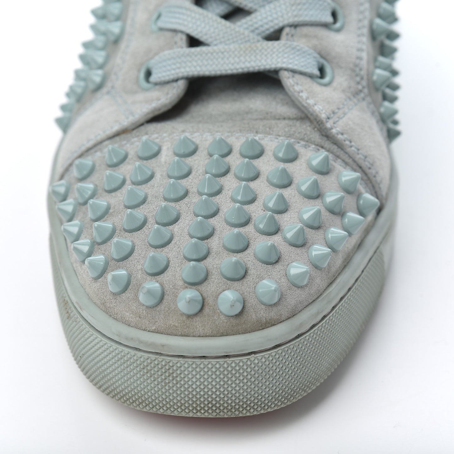 Veau Velours Mens Louis Orlato Flat Spikes Sneakers 42 Light Green