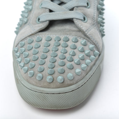 Christian Louboutin Veau Velours Mens Louis Orlato Flat Spikes Sneakers 42 Light Green 14 of 23