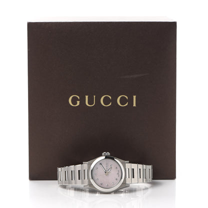 Gucci Stainless Steel Diamond Pink Mother of Pearl 28mm Pantheon Quartz Watch 6 of 6