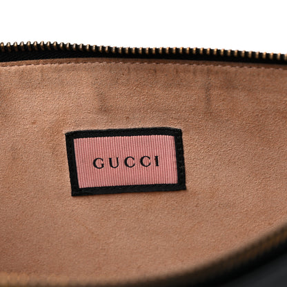 Gucci Calfskin GucciGhost Life is Gucci Zip Pouch Black 12 of 15