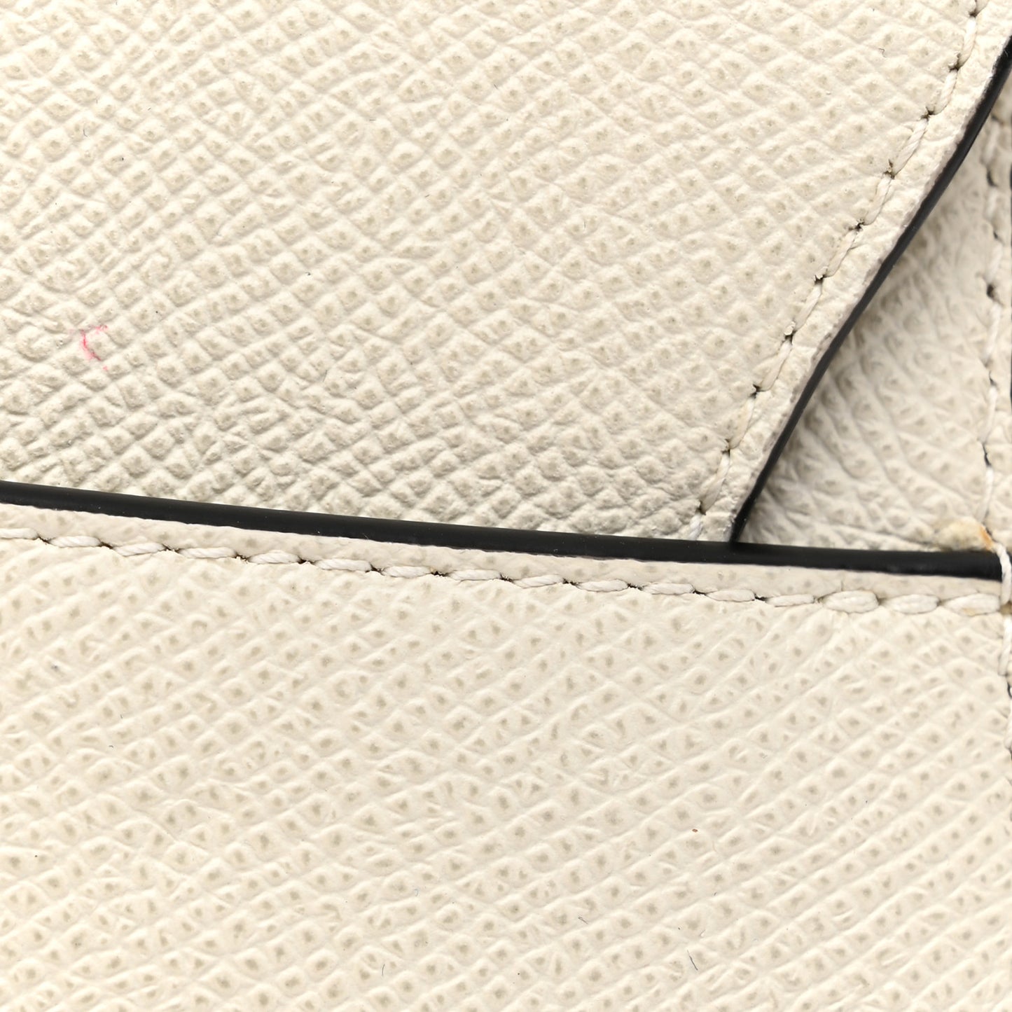 Grained Calfskin Saddle Bag White