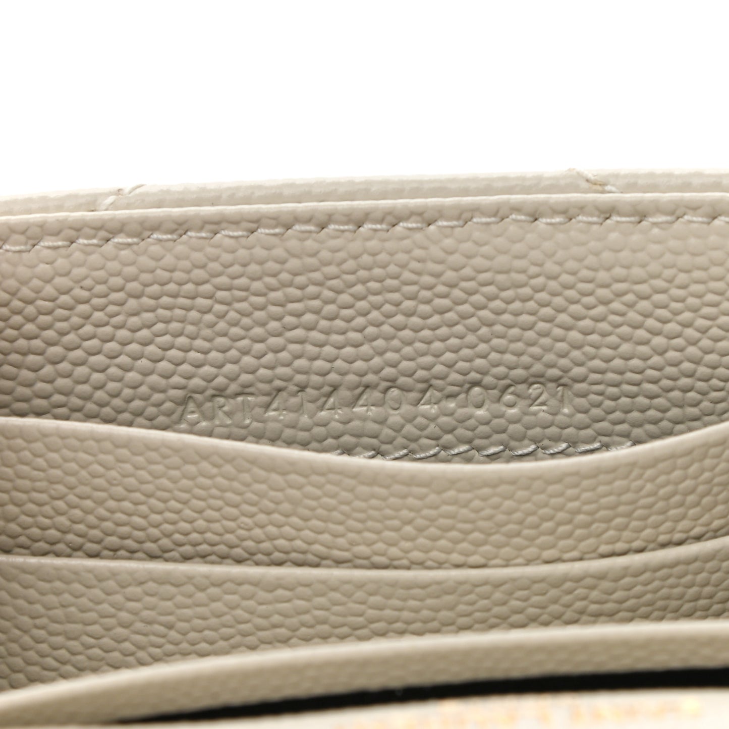 Grain De Poudre Matelasse Chevron Small Monogram Envelope Wallet Crema Soft