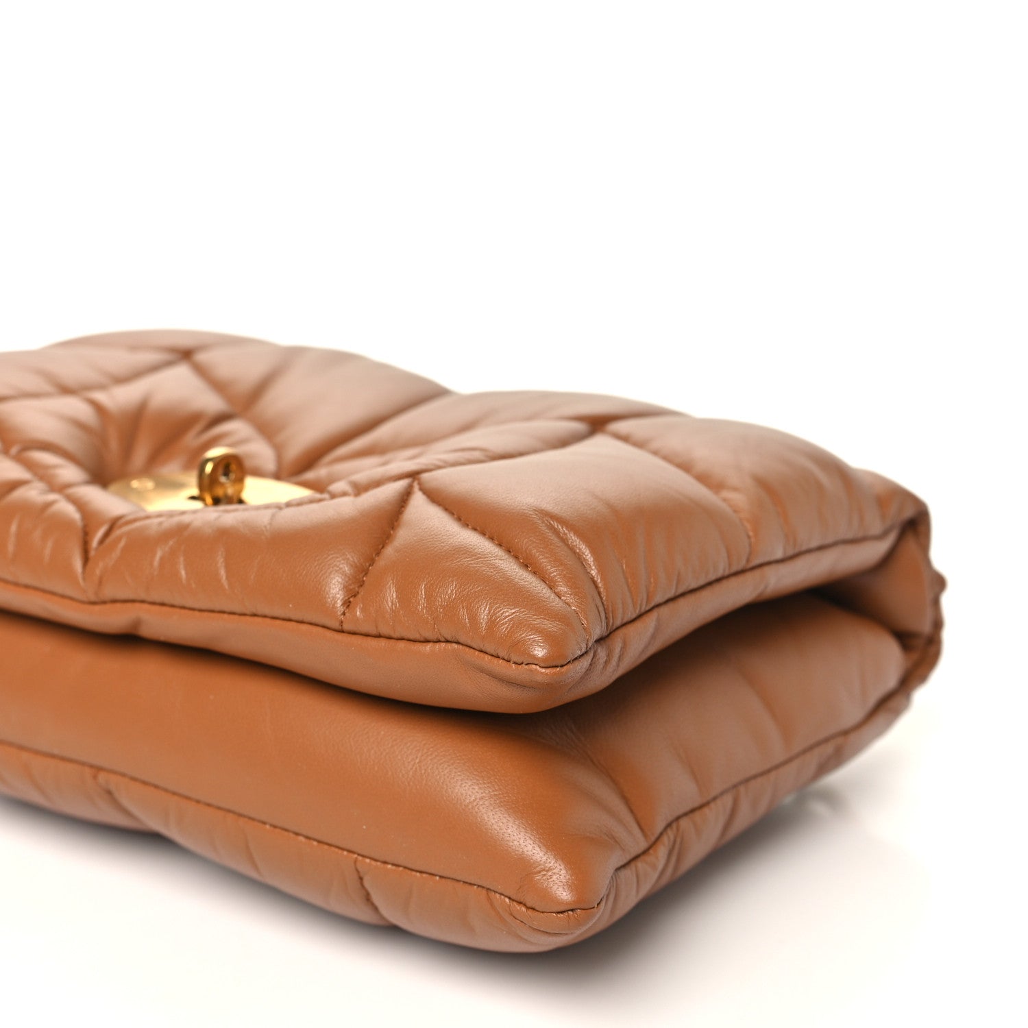Mulberry Nappa Pillow Quilted Little Softie Bag Tobacco Brown 9 of 9