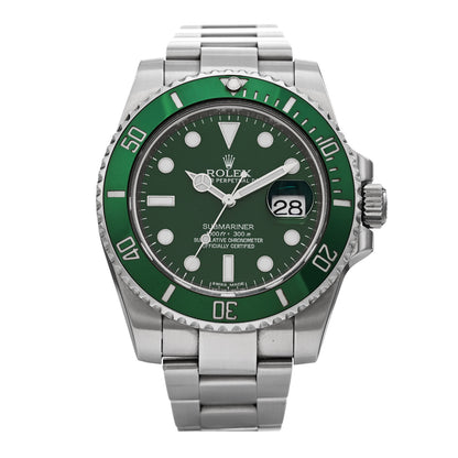 Rolex Stainless Steel 40mm Oyster Perpetual Submariner Date Hulk Watch Green 116610LV 1 of 4