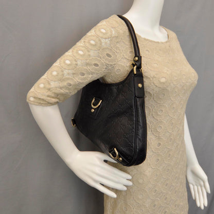 Gucci Guccissima Small Abbey Hobo Black 2 of 8