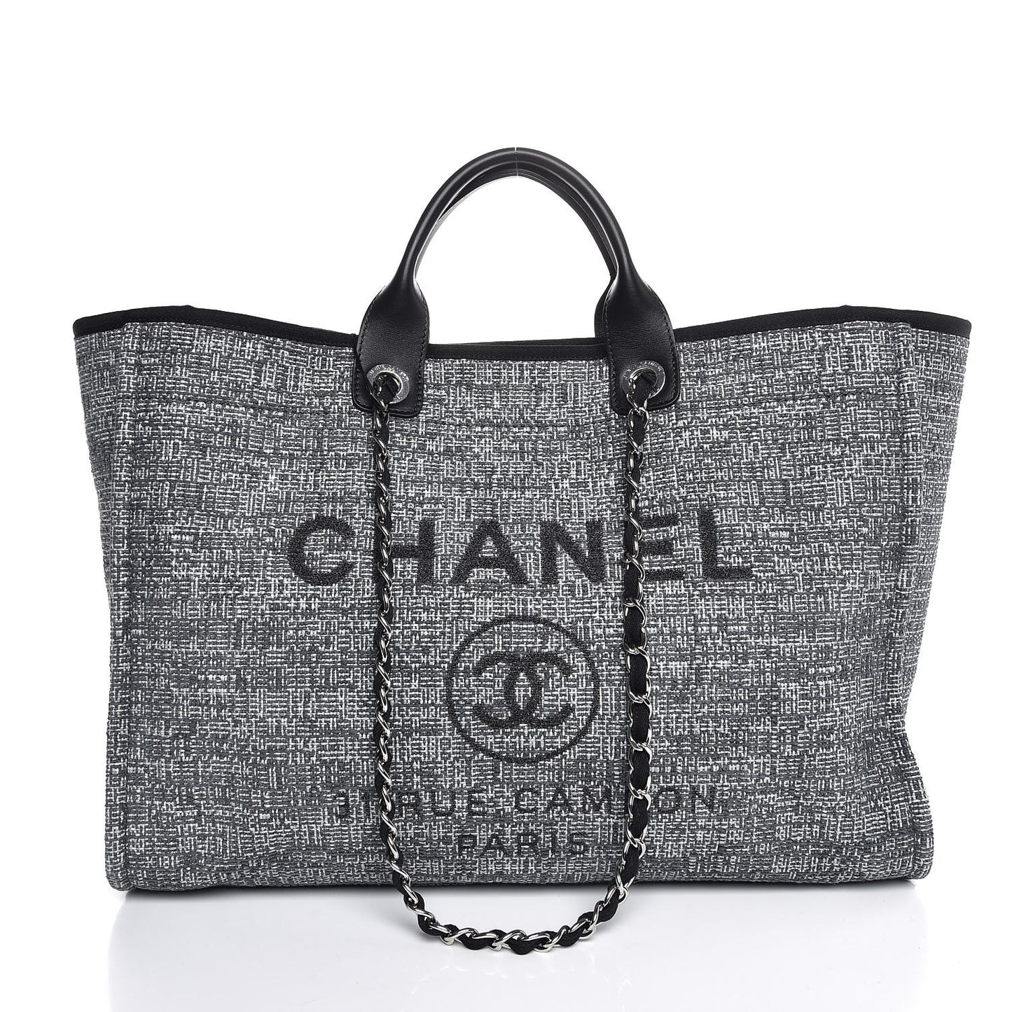 Canvas Large Deauville Tote Charcoal