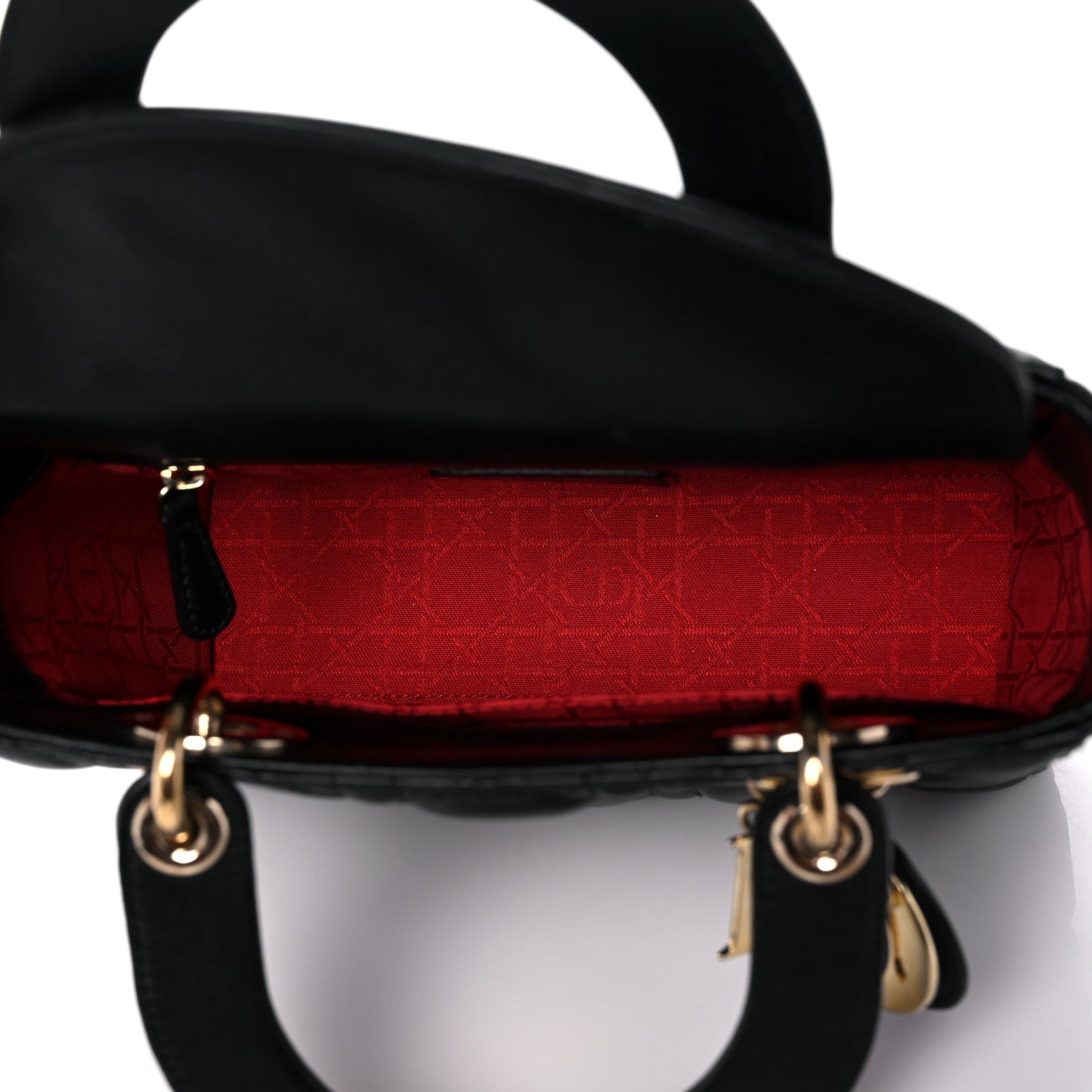 Christian Dior Lambskin Cannage Small Lucky Badges My Lady Dior Black 5 of 17
