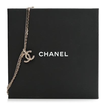 Chanel Crystal CC Multi Strand Chain Necklace Gold 6 of 6