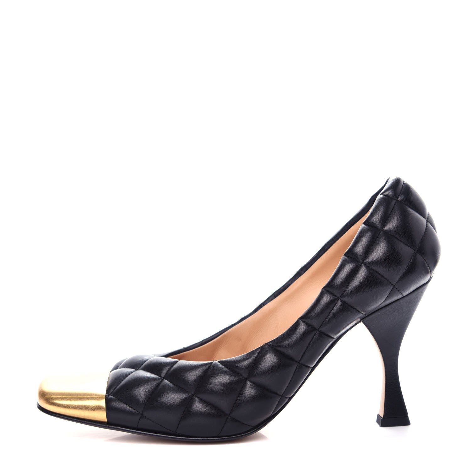 Bottega Veneta Nappa Matelasse Captoe Pumps 39 Black 1 of 10