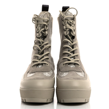 Louis Vuitton Suede Calfskin Laureate Platform Desert Boots 38.5 Beige 2 of 9