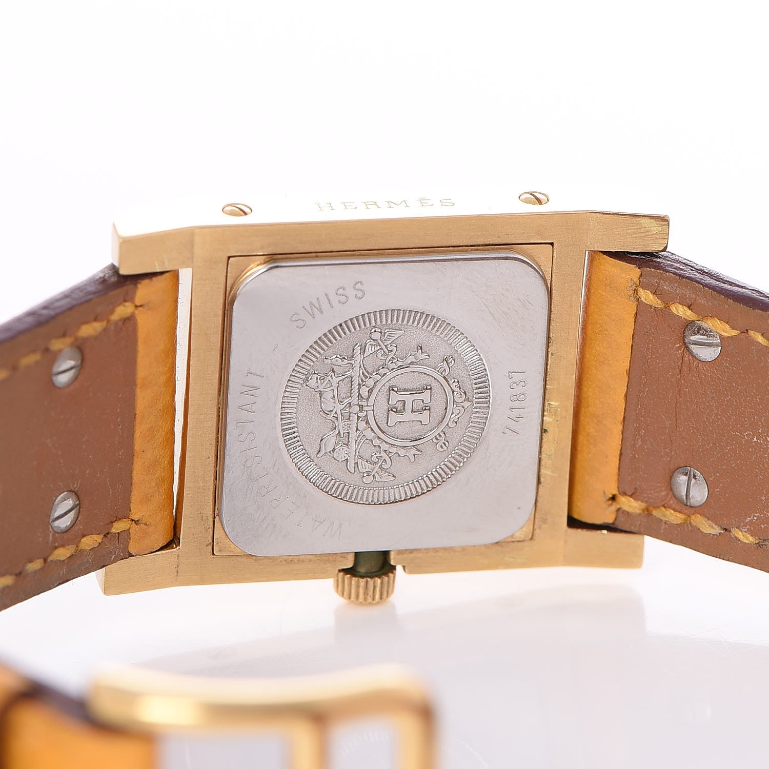Hermes Stainless Steel Courchevel 23mm Medor Quartz Watch Jaune 7 of 10